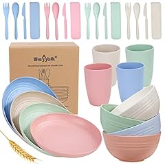 Wheat straw dinnerware for sale  Delivered anywhere in USA 