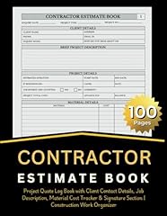 Contractor estimate book for sale  Delivered anywhere in USA 