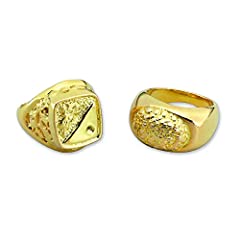 Gold rings chunky for sale  Delivered anywhere in UK