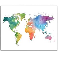 Watercolor map 11x14 for sale  Delivered anywhere in USA 
