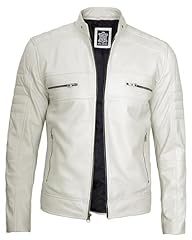 Fjackets white leather for sale  Delivered anywhere in USA 