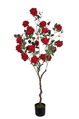 Red artificial rose for sale  Delivered anywhere in UK