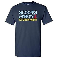 Used, Scoops Ahoy Ice Cream Parlor - Starcourt Mall Hawkins Indiana Steve T Shirt - Medium - Navy for sale  Delivered anywhere in Canada