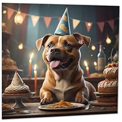 Staffie birthday card for sale  Delivered anywhere in UK