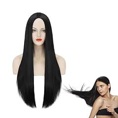 Long black wig for sale  Delivered anywhere in UK