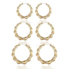 Bamboo earrings large for sale  Delivered anywhere in USA 