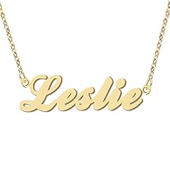 Leslie name necklace for sale  Delivered anywhere in USA 