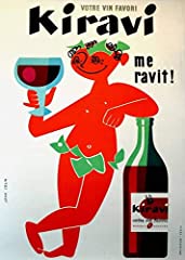Vin kiravi affiche d'occasion  Livré partout en France