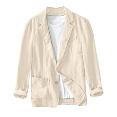 Men linen blazer for sale  Delivered anywhere in UK