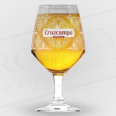 Personalised cruzcampo glass for sale  Delivered anywhere in UK