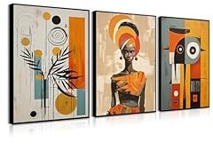3pcs abstract african for sale  Delivered anywhere in USA 