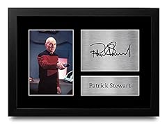 HWC Trading Patrick Stewart Gift Signed FRAMED A4 Printed, used for sale  Delivered anywhere in UK