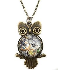 Steampunk owl necklace for sale  Delivered anywhere in USA 