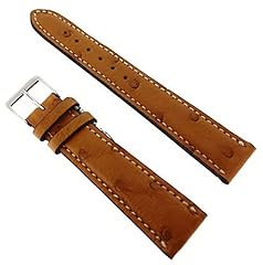 Strauss, cinturino per orologio da 17 mm, adatto per Jaeger, chiusura pieghevole, colore marrone naturale usato  Spedito ovunque in Italia 