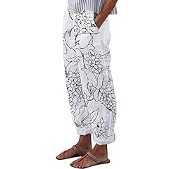 Black linen trousers for sale  Delivered anywhere in UK