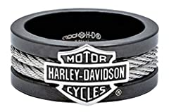 Used, Harley-Davidson Men's Ring, Bar & Shield Steel Cable for sale  Delivered anywhere in USA 