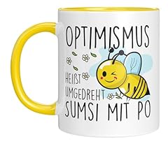 Tasse spruch ptimismus gebraucht kaufen  Wird an jeden Ort in Deutschland