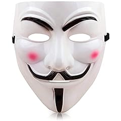 Maschera anonymous bianca usato  Spedito ovunque in Italia 