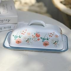 Enamel butter dish for sale  Delivered anywhere in USA 