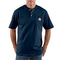 Carhartt Men's Workwear Pocket Henley Shirt, Navy,, used for sale  Delivered anywhere in USA 