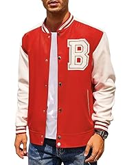 Coofandy men letterman for sale  Delivered anywhere in USA 