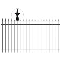 Fence black aluminum for sale  Delivered anywhere in USA 