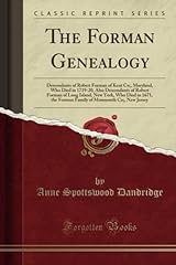 Forman genealogy descendants for sale  Delivered anywhere in USA 