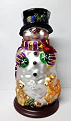 Thomas Pacconi Hand-painted Snowman with Stand for sale  Delivered anywhere in USA 
