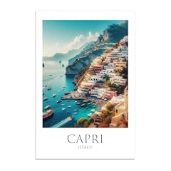 Poster città capri usato  Spedito ovunque in Italia 
