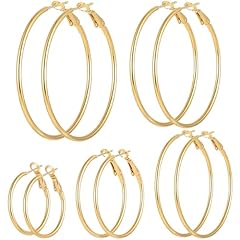 Pairs gold hoop for sale  Delivered anywhere in USA 