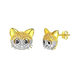 Crystal cat earrings for sale  Delivered anywhere in USA 
