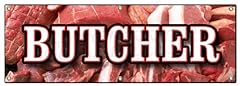 Butcher banner sign for sale  Delivered anywhere in USA 