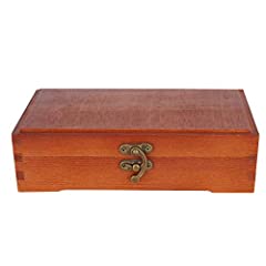 Wooden Pencil Box, Wooden Box with Hinged Lid, Solid for sale  Delivered anywhere in UK