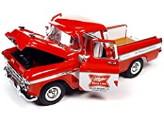 Auto World Diecast 1957 Chevy Cameo Pickup Truck Red, used for sale  Delivered anywhere in Canada