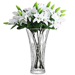 Glass vase clear for sale  Delivered anywhere in Ireland