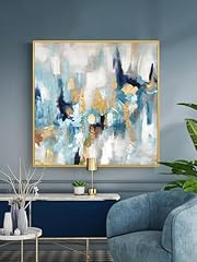 Blue gold abstract for sale  Delivered anywhere in USA 