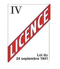 Editions Clouet - 29311 - Petite Plaque Métal - Licence d'occasion  Livré partout en France