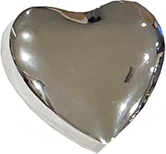 Silver chrome heart for sale  Delivered anywhere in USA 