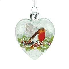 Glass heart christmas for sale  Delivered anywhere in UK