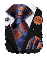Tie blue orange for sale  Delivered anywhere in USA 