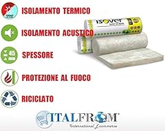 ITALFROM - Pannello Arrotolato in Lana di Vetro (45 mm) per Isolamento Termico -18 mq - 2 Rotoli da 0,6x15 m usato  Spedito ovunque in Italia 