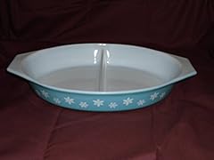 Pyrex snowflake divided for sale  Delivered anywhere in USA 