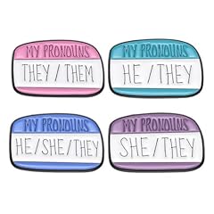 4pcs pronouns enamel for sale  Delivered anywhere in UK