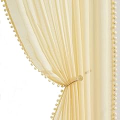 Yellow sheer curtains for sale  Delivered anywhere in UK