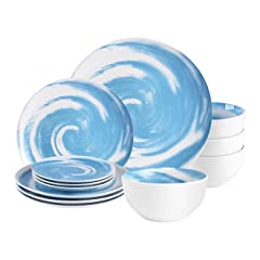 12pcs Porcelain Dinnerware Set, LIVINGbasics 4 Each for sale  Delivered anywhere in Canada