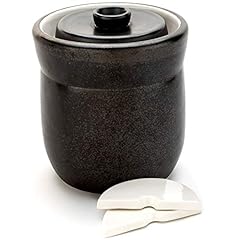 TOMO Fermentation Crock with Weights - Ceramic Sauerkraut for sale  Delivered anywhere in USA 