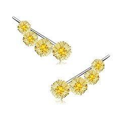 Sunflower earrings 925 for sale  Delivered anywhere in USA 