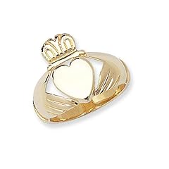 Mens gold claddagh for sale  Delivered anywhere in UK