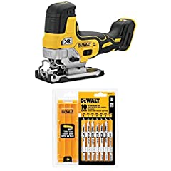 DEWALT 20V MAX Jig Saw, Barrel Grip, Tool Only (DCS335B) and U-Shank Jig Saw Blade Set with Case, 10PC (DW3744C), used for sale  Delivered anywhere in Canada