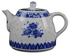 Large teapot blue for sale  Delivered anywhere in USA 